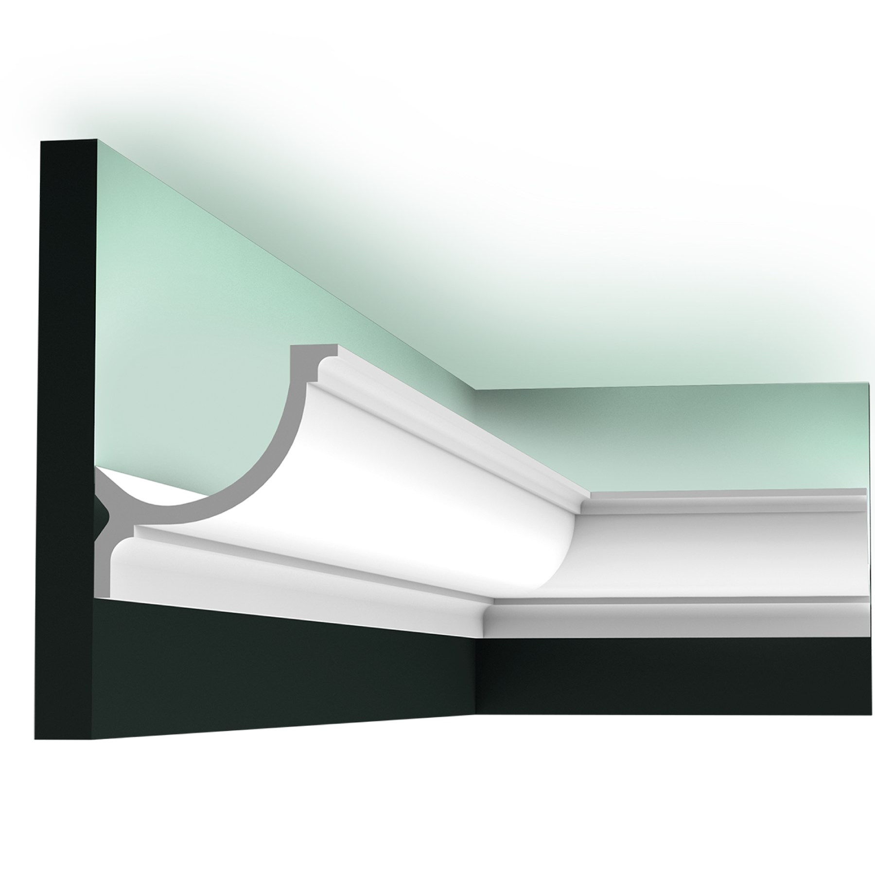 Потолочный плинтус под покраску Orac Decor Select C902 с подсветкой 2000×103×103