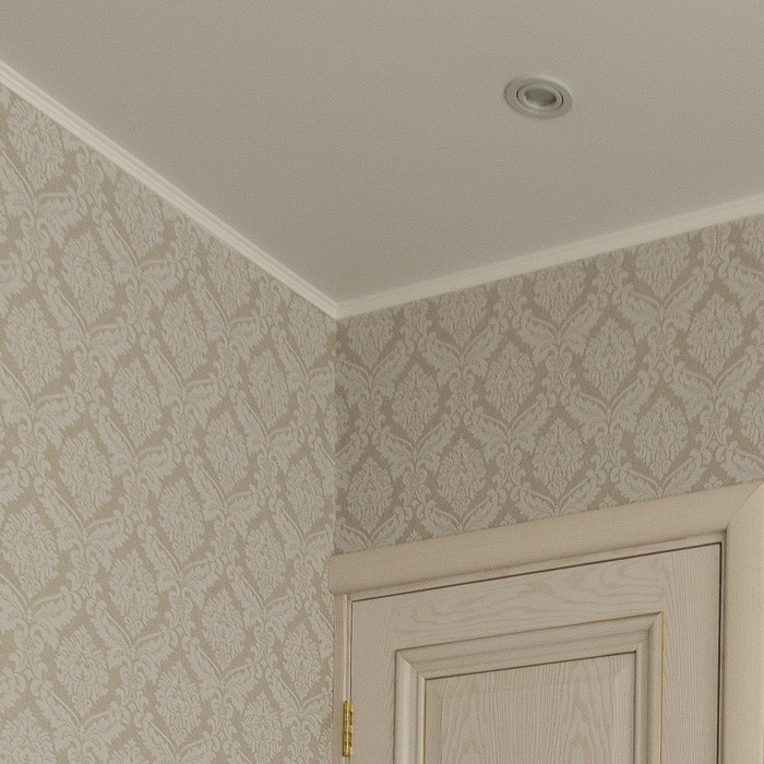 Потолочный плинтус под покраску Orac Decor Axxent CX111 2000×15×26 фото в интерьере