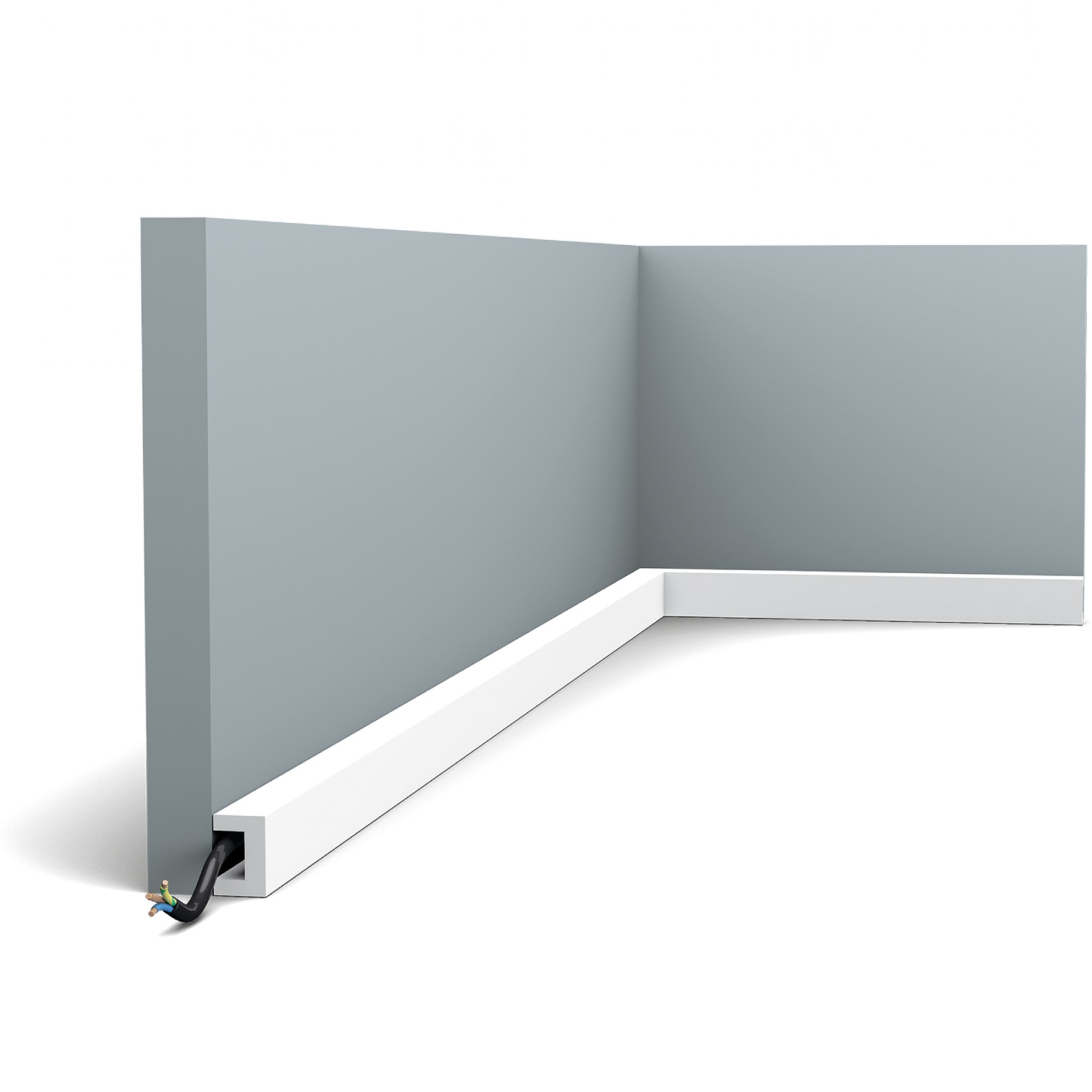Потолочный плинтус под покраску Orac Decor Select CX190 с подсветкой 2000×30×20