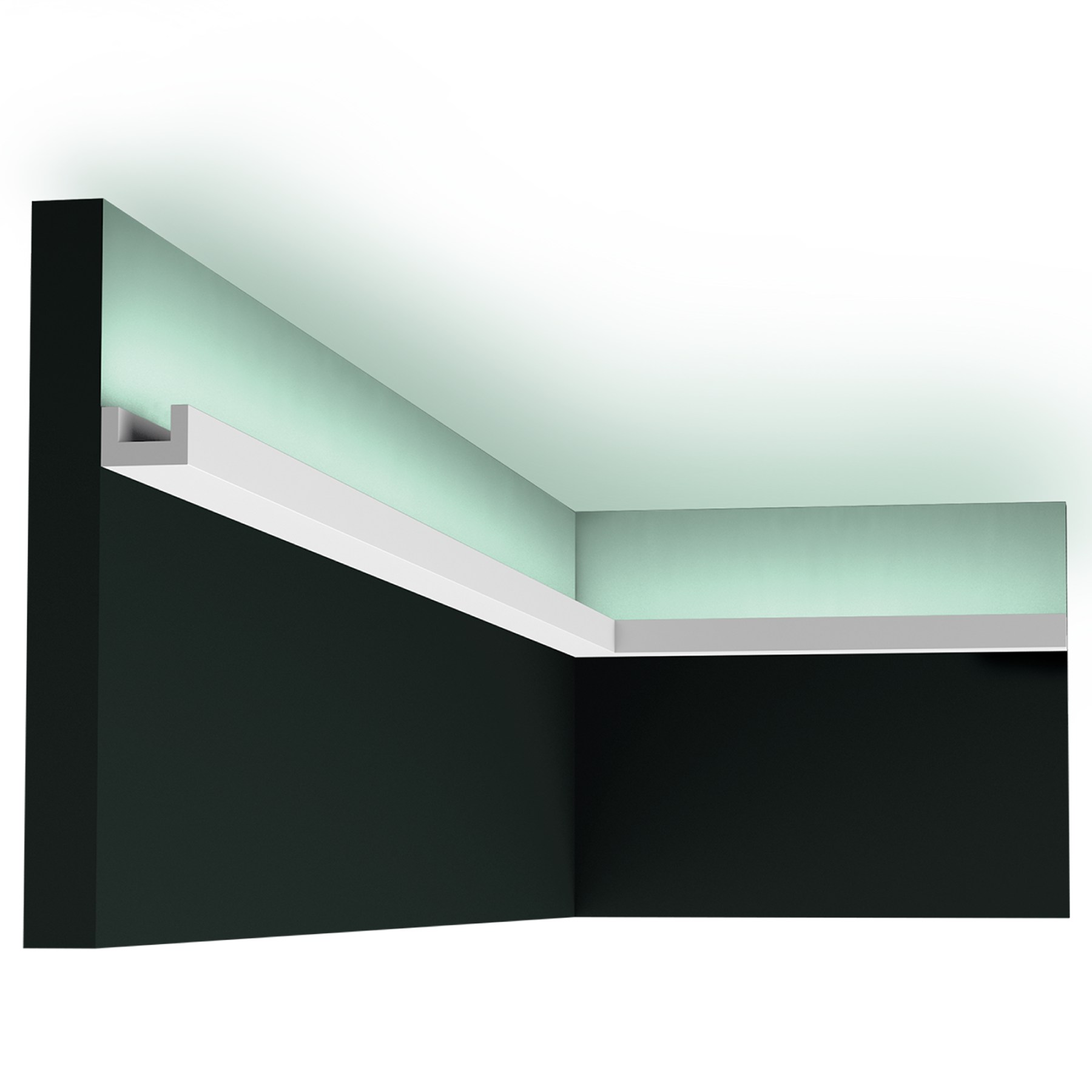 Потолочный плинтус под покраску Orac Decor Select CX190 с подсветкой 2000×30×20