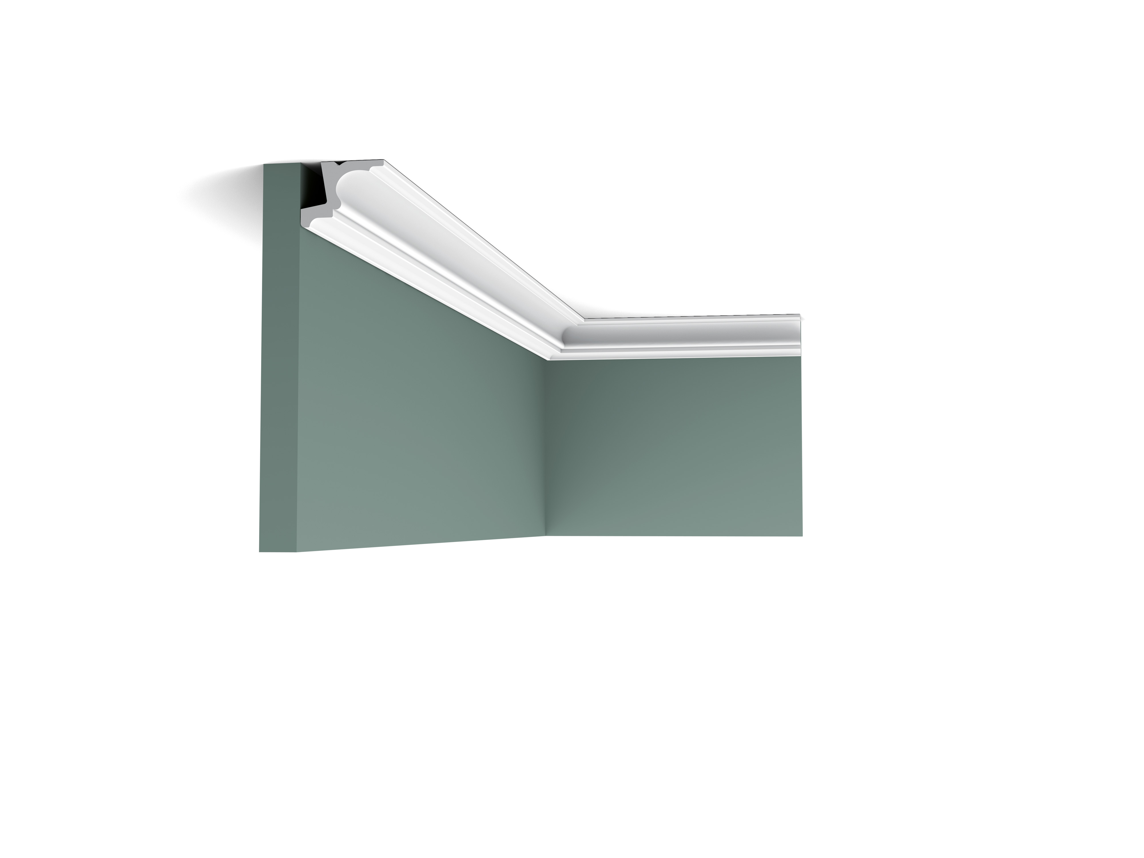 Потолочный плинтус под покраску Orac Decor New Classic C323 с подсветкой 2000×55×42
