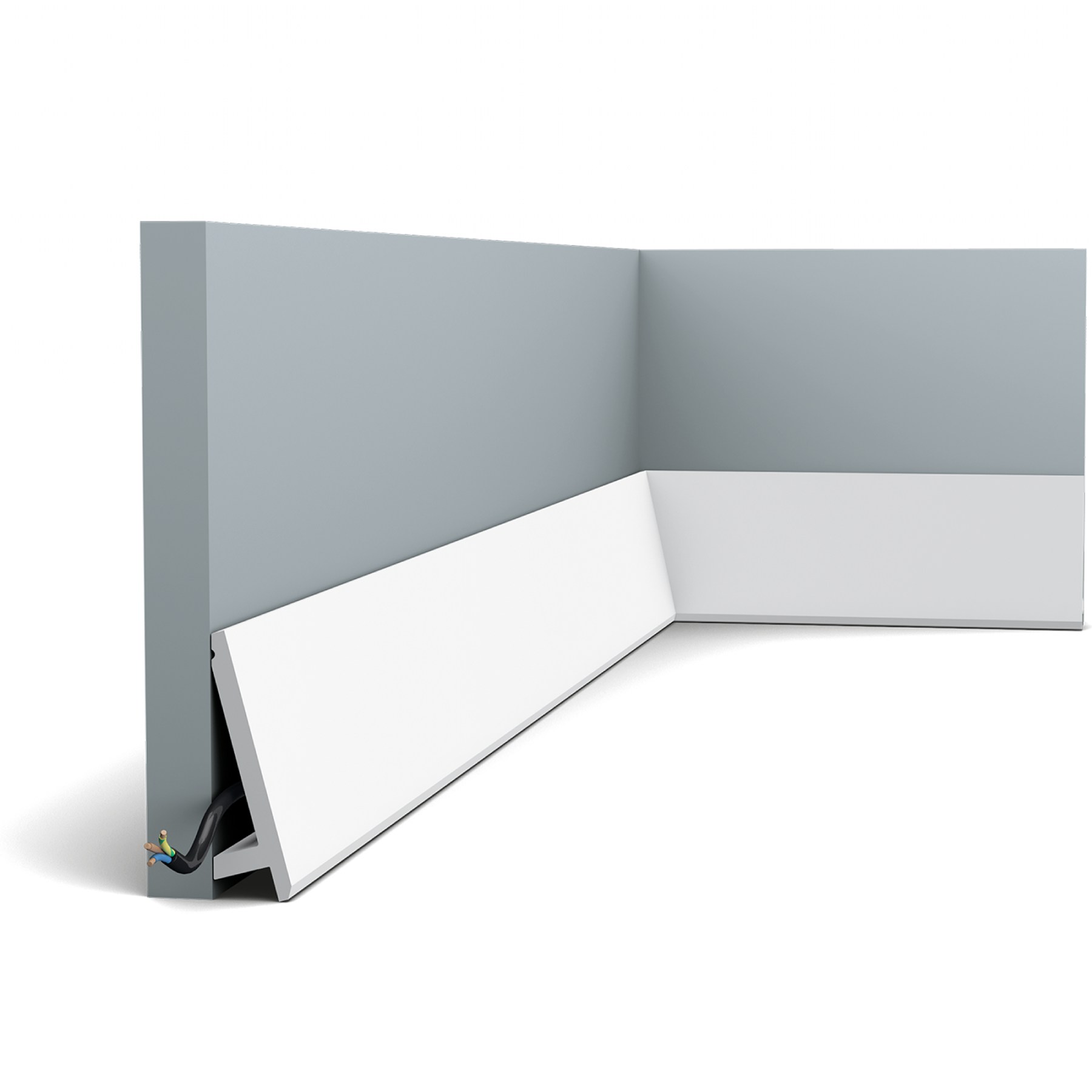 Потолочный плинтус под покраску Orac Decor Modern Diagonal SX179 с подсветкой 2000×29×97
