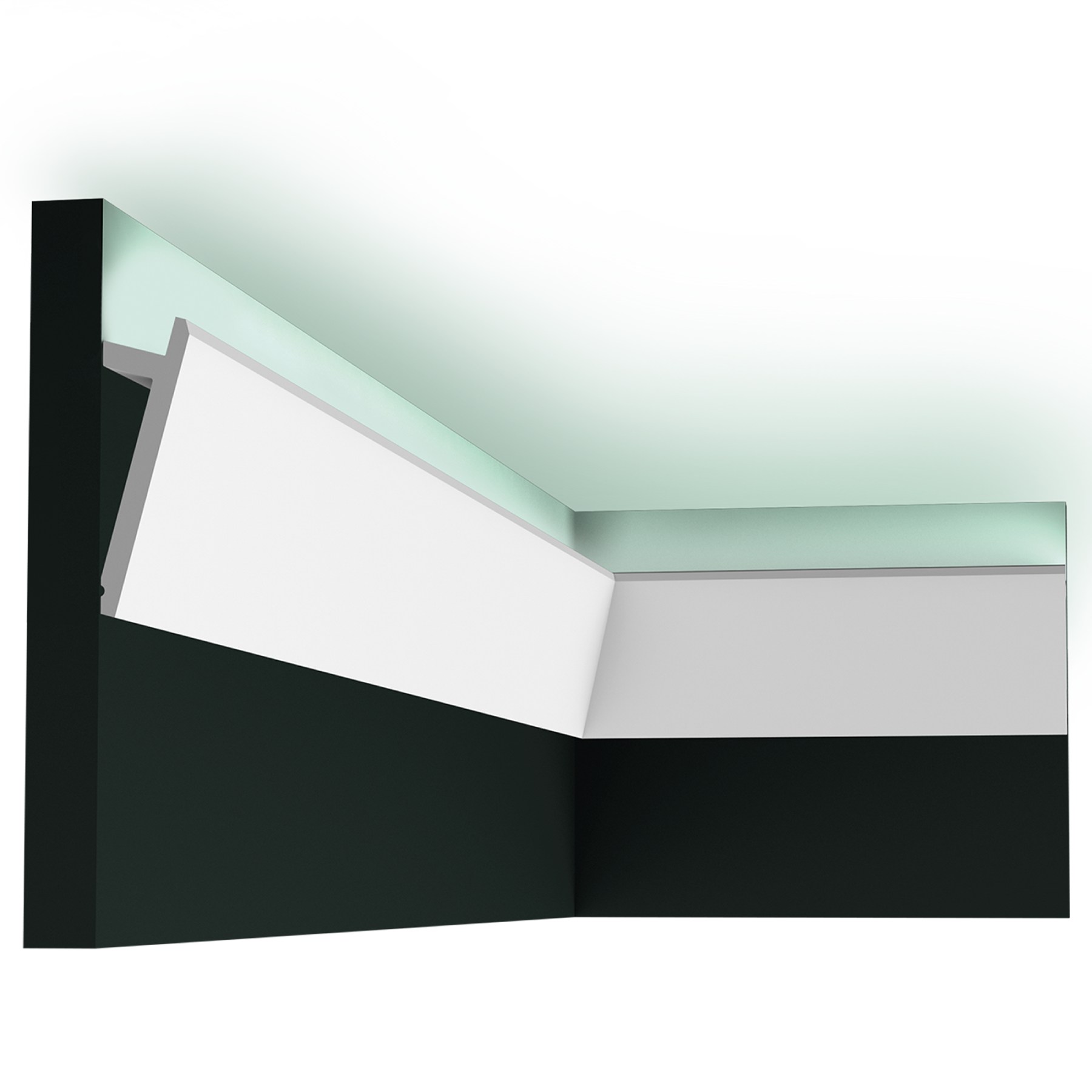 Потолочный плинтус под покраску Orac Decor Modern Diagonal SX179 с подсветкой 2000×29×97