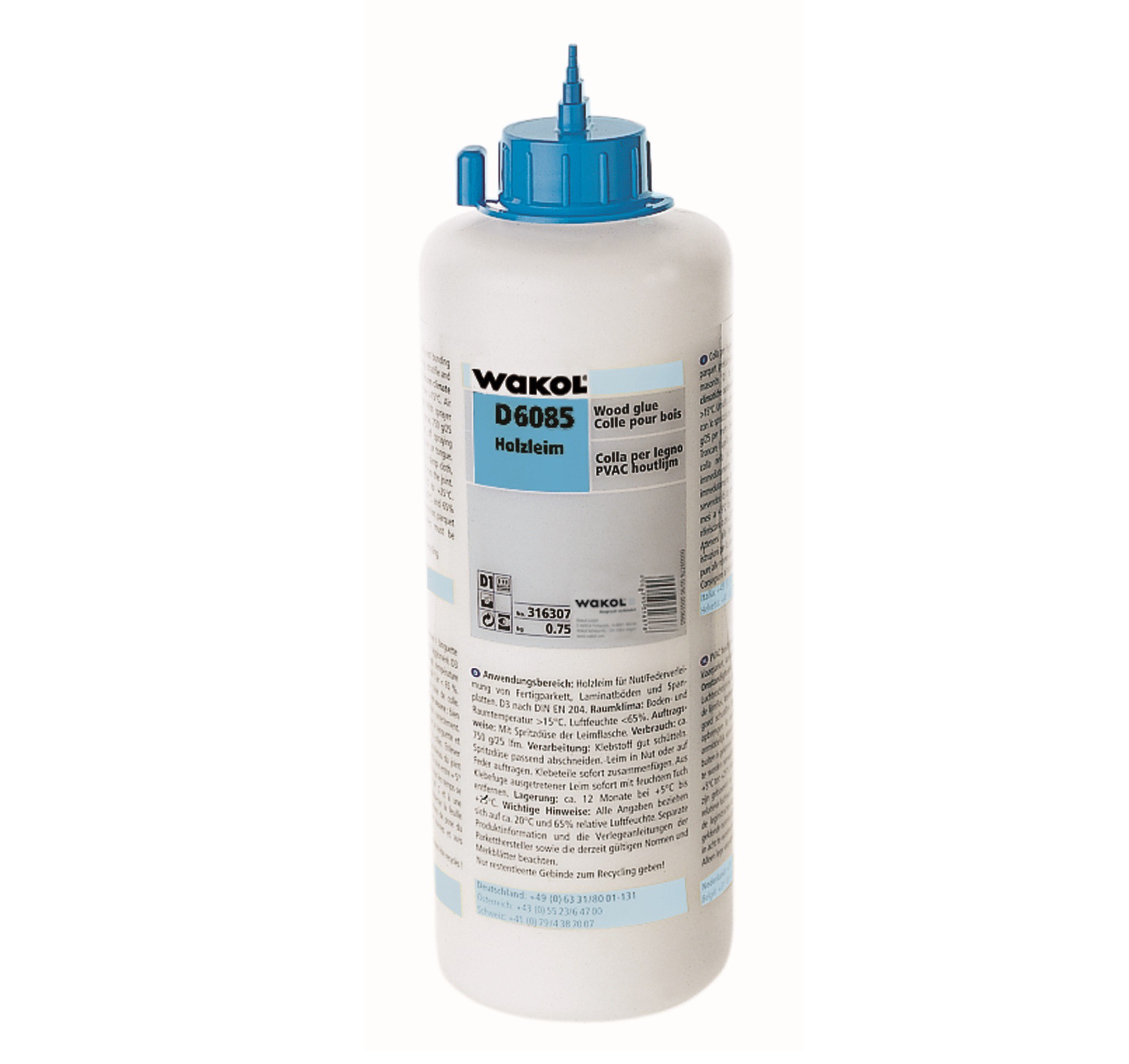 Клей столярный для дерева WAKOL D 6085 0,75 кг