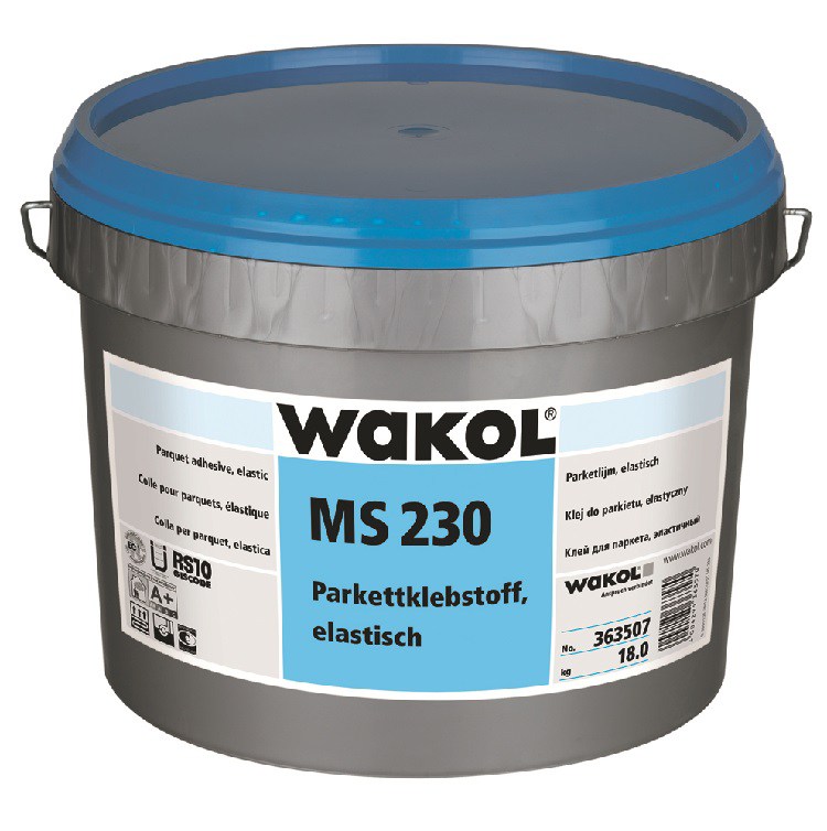 Клей для паркета WAKOL MS 230 эластичный 18 кг