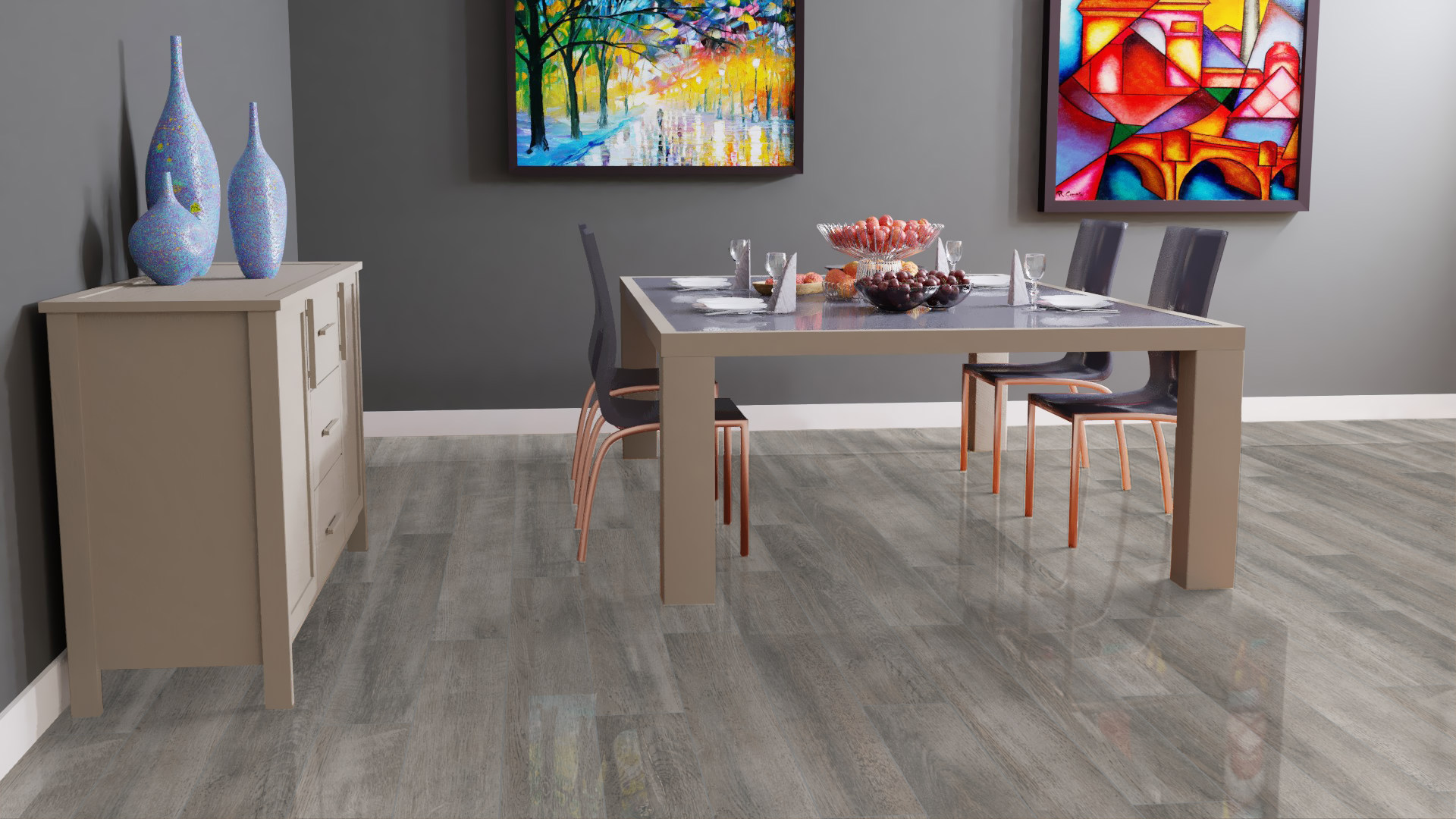 Ламинат Falquon Blue Line Wood 8 White Oak D4187 1220×193×8 фото в интерьере