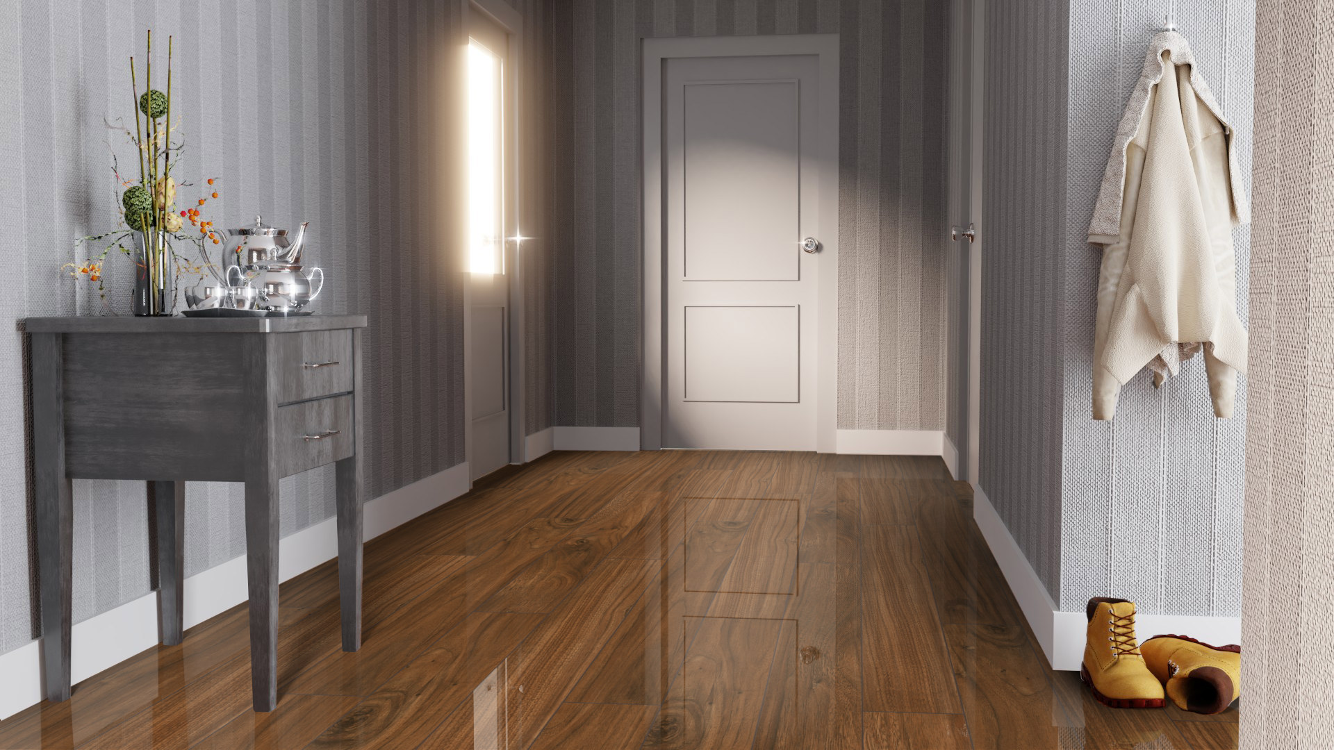 Ламинат Falquon Blue Line Wood 8 Morris Walnut D4188 1220×193×8 фото в интерьере Ламинат Falquon Blue Line Wood 8 Morris Walnut D4188 1220×193×8 фото в интерьере