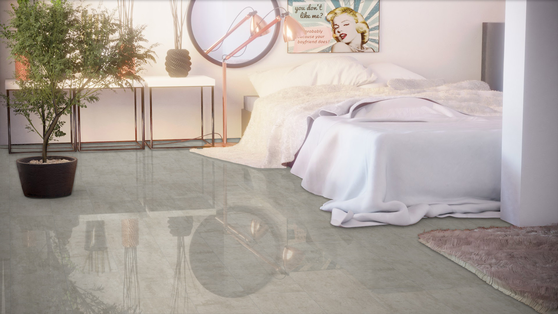 Ламинат Falquon Blue Line Stone Loft D3547 глянец 644×310×8 фото в интерьере Ламинат Falquon Blue Line Stone Loft D3547 глянец 644×310×8 фото в интерьере