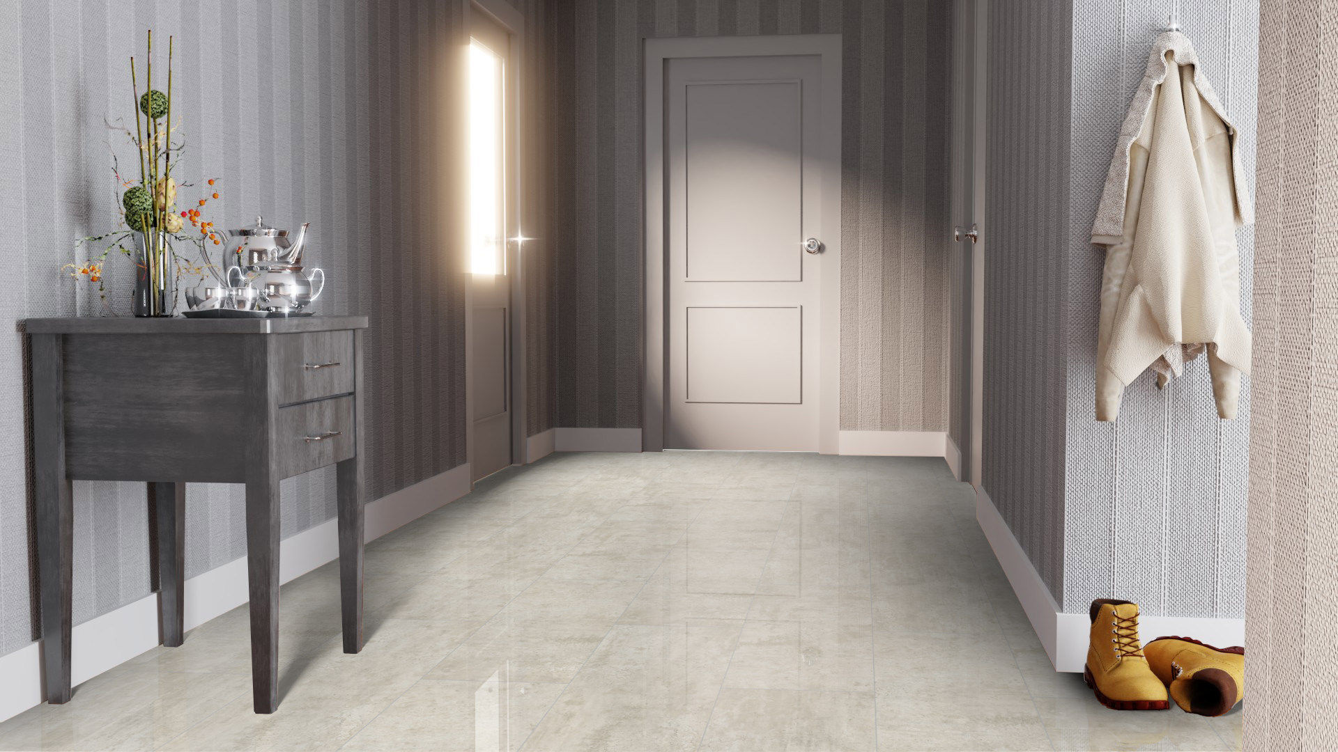 Ламинат Falquon Blue Line Stone Loft D3547 глянец 644×310×8 фото в интерьере