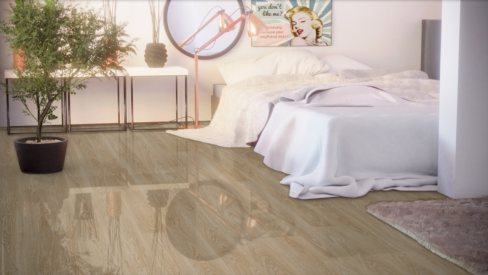 Ламинат Falquon Blue Line Wood 8 Auxerre Oak D3687 1220×193×8 фото в интерьере
