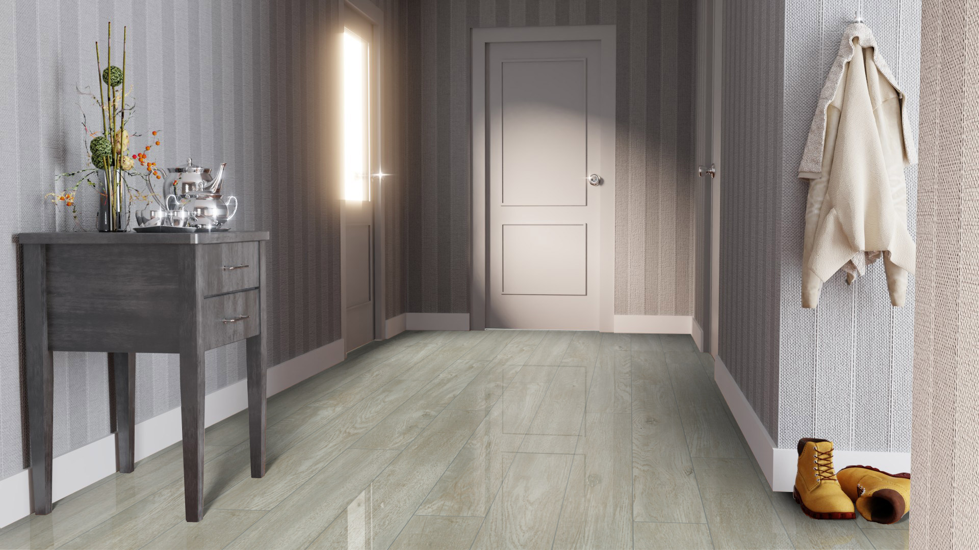 Ламинат Falquon Blue Line Wood 8 Aragon Oak D4181 1220×193×8 фото в интерьере