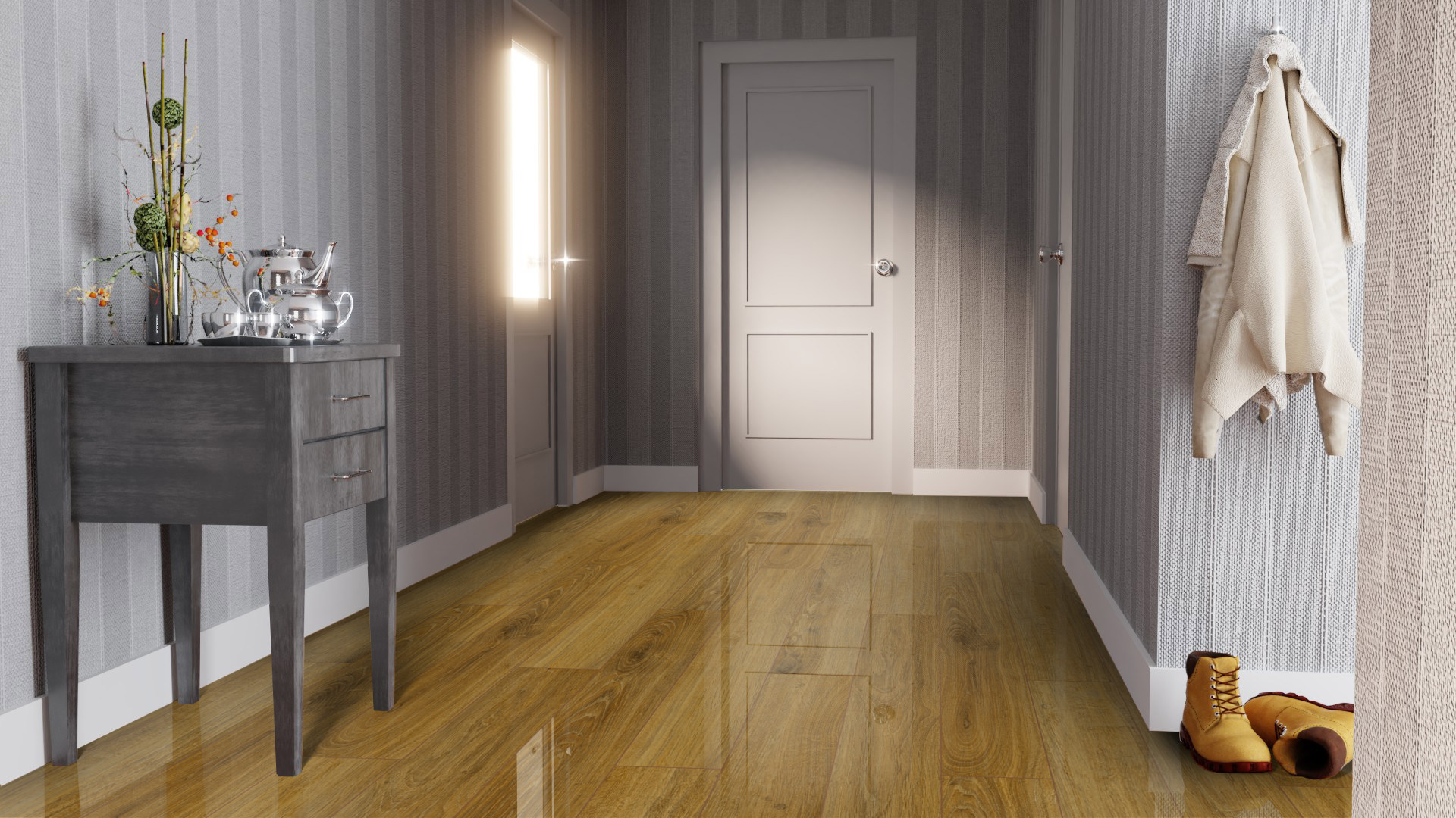 Ламинат Falquon Blue Line Wood 8 Victorian Oak D4189 1220×193×8 фото в интерьере