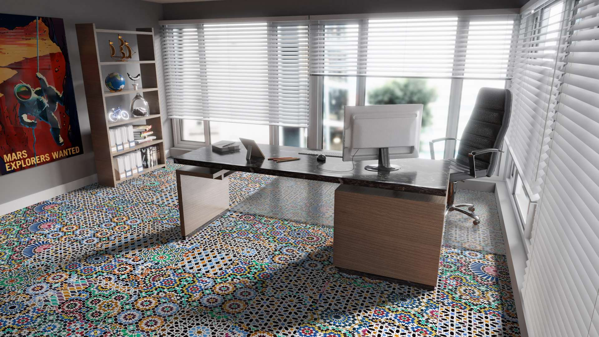 Ламинат Falquon Quadraic Mosaic Q001 810×400×8 фото в интерьере Ламинат Falquon Quadraic Mosaic Q001 810×400×8 фото в интерьере