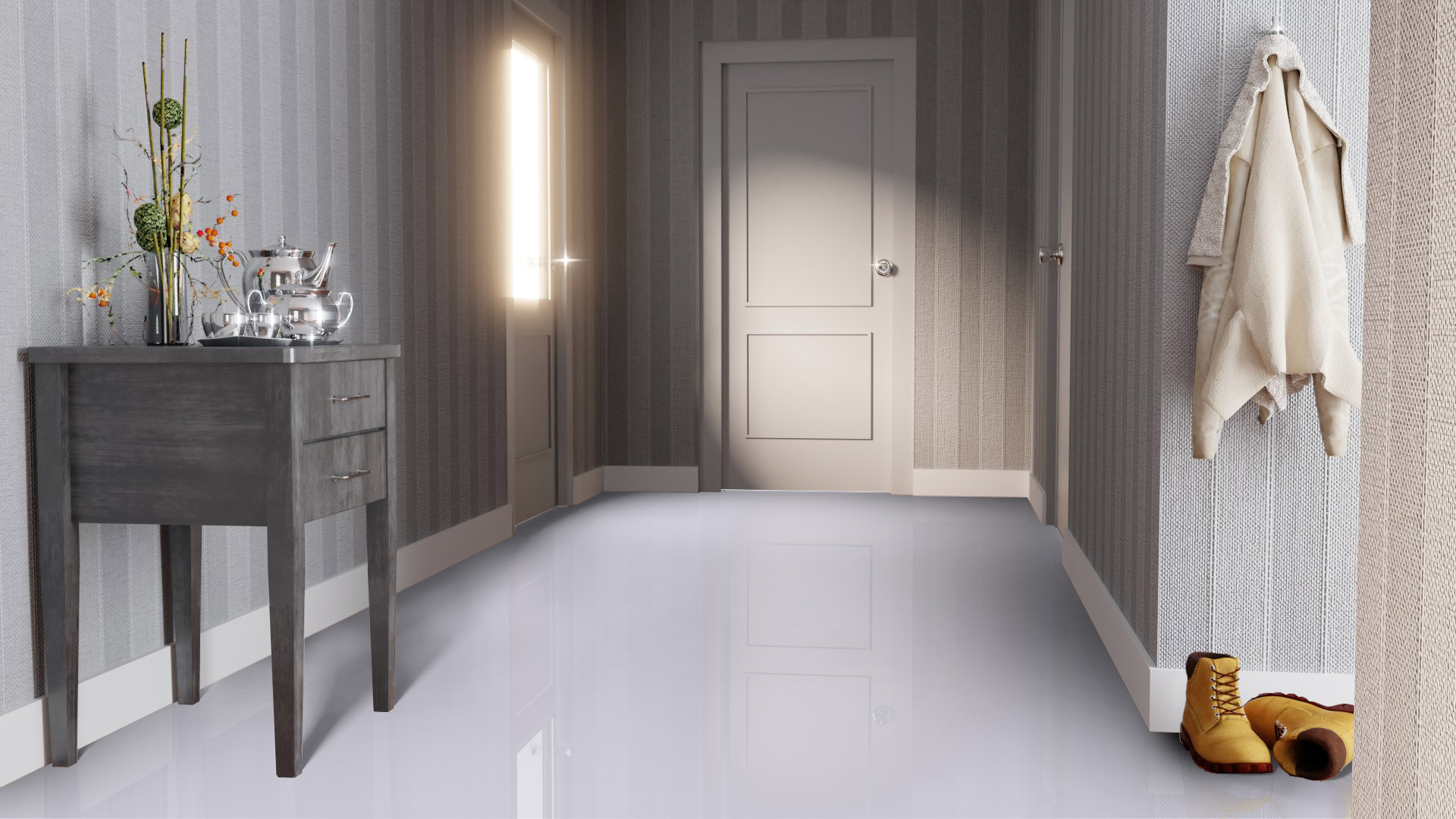 Ламинат Falquon Blue Line Max Uni Grey D3550 матовый 1220×610×8 фото в интерьере Ламинат Falquon Blue Line Max Uni Grey D3550 матовый 1220×610×8 фото в интерьере