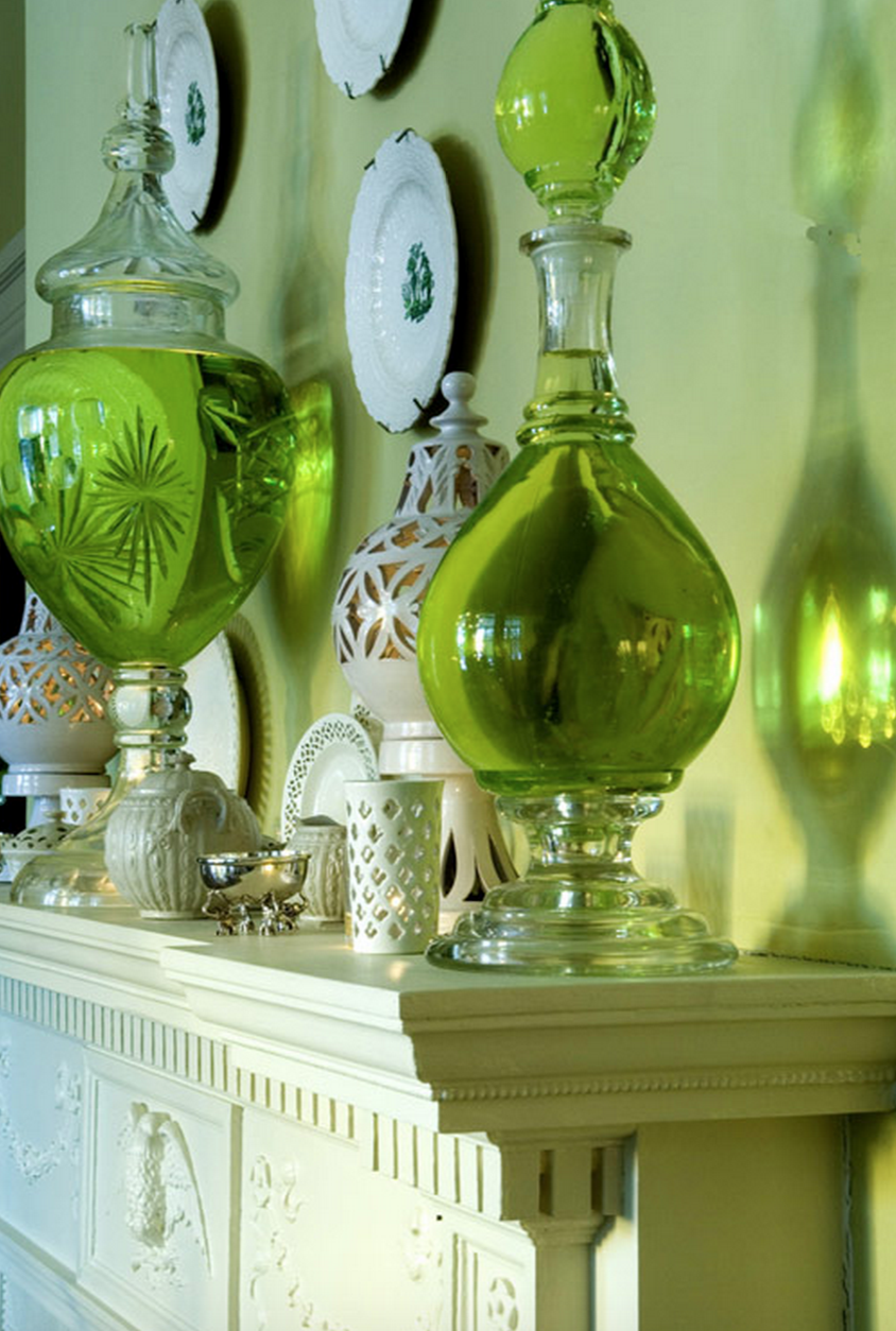 Краска Farrow & Ball цвет Cooking Apple Green 32 Full Gloss 0,75 л фото в интерьере Краска Farrow & Ball цвет Cooking Apple Green 32 Full Gloss 0,75 л фото в интерьере