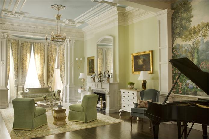 Краска Farrow & Ball цвет Cooking Apple Green 32 Full Gloss 0,75 л фото в интерьере Краска Farrow & Ball цвет Cooking Apple Green 32 Full Gloss 0,75 л фото в интерьере