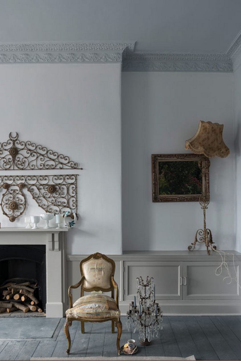 Краска Farrow & Ball цвет Wevet 273 Estate Emulsion 0,1 л фото в интерьере Краска Farrow & Ball цвет Wevet 273 Estate Emulsion 0,1 л фото в интерьере