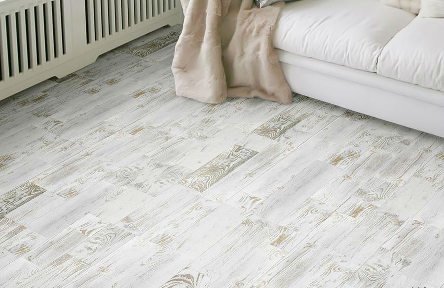Пробковый пол клеевой Corkstyle Loft Bone 1235×305×6 фото в интерьере