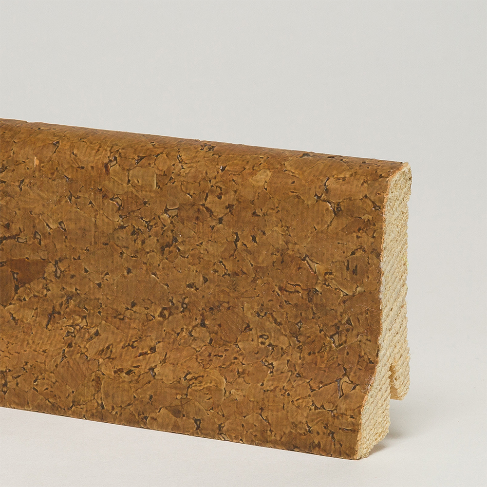 Плинтус деревянный CorkStyle пробка Cork Brown 2500×60×22