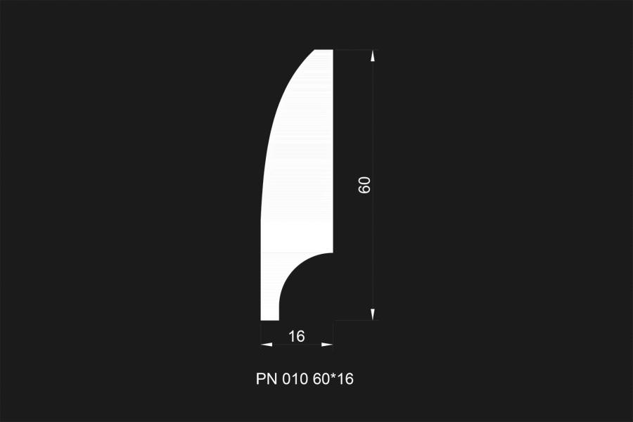 Плинтус МДФ под покраску Evrowood PN 010 2000×60×16 Плинтус МДФ под покраску Evrowood PN 010 2000×60×16
