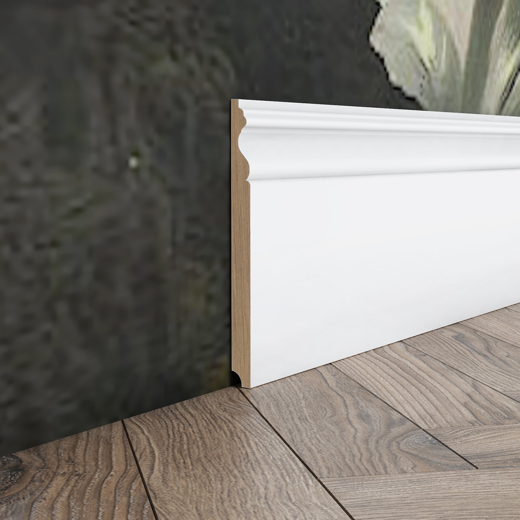 Плинтус МДФ под покраску Evrowood PN 200 2000×200×16 Плинтус МДФ под покраску Evrowood PN 200 2000×200×16