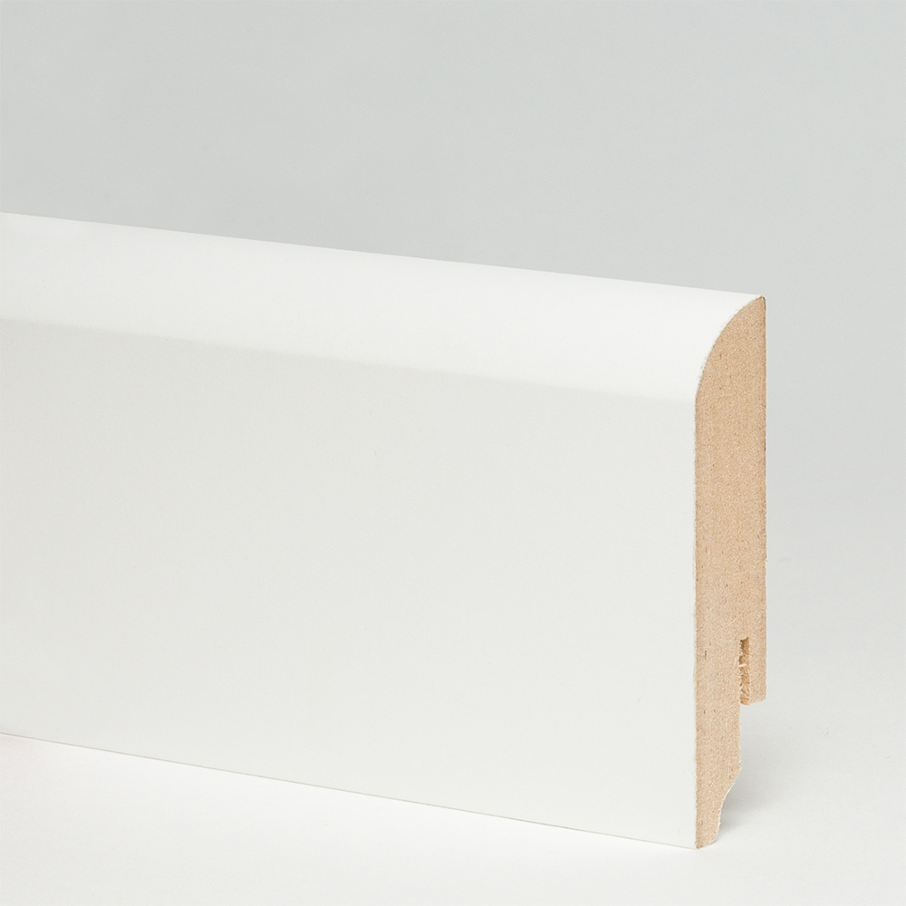 Плинтус МДФ ламинированный TeckWood белый матовый 2150×70×16