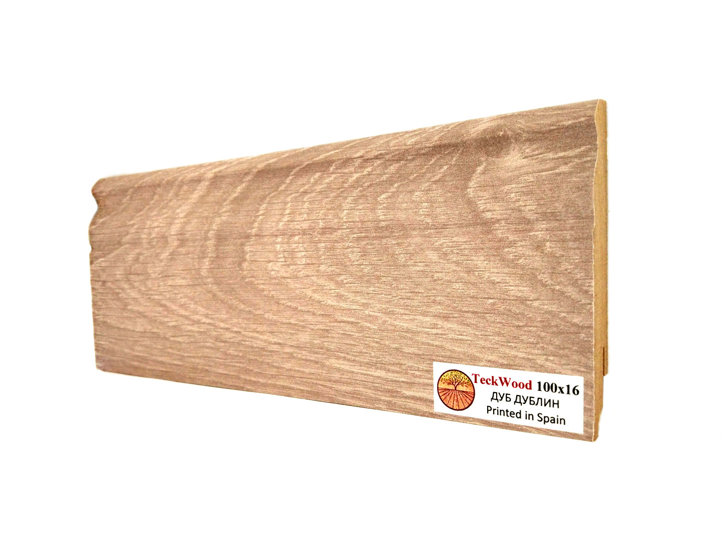Плинтус МДФ ламинированный TeckWood Дуб Дублин Oak Dublin 2000×100×16