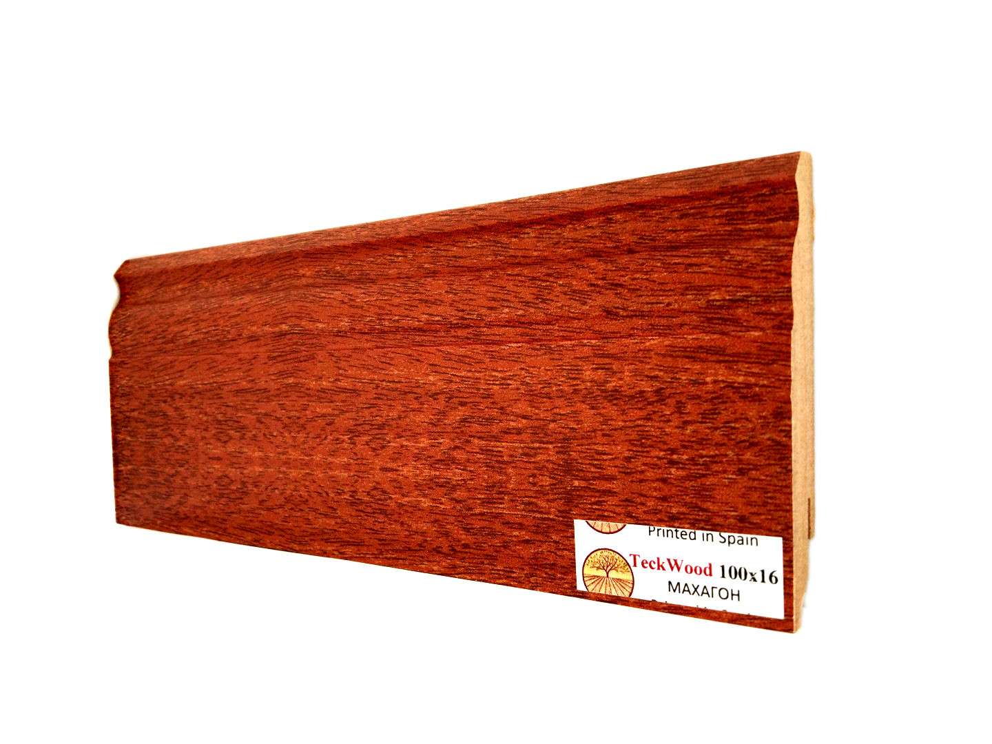 Плинтус МДФ ламинированный TeckWood Махагон 2150×100×16