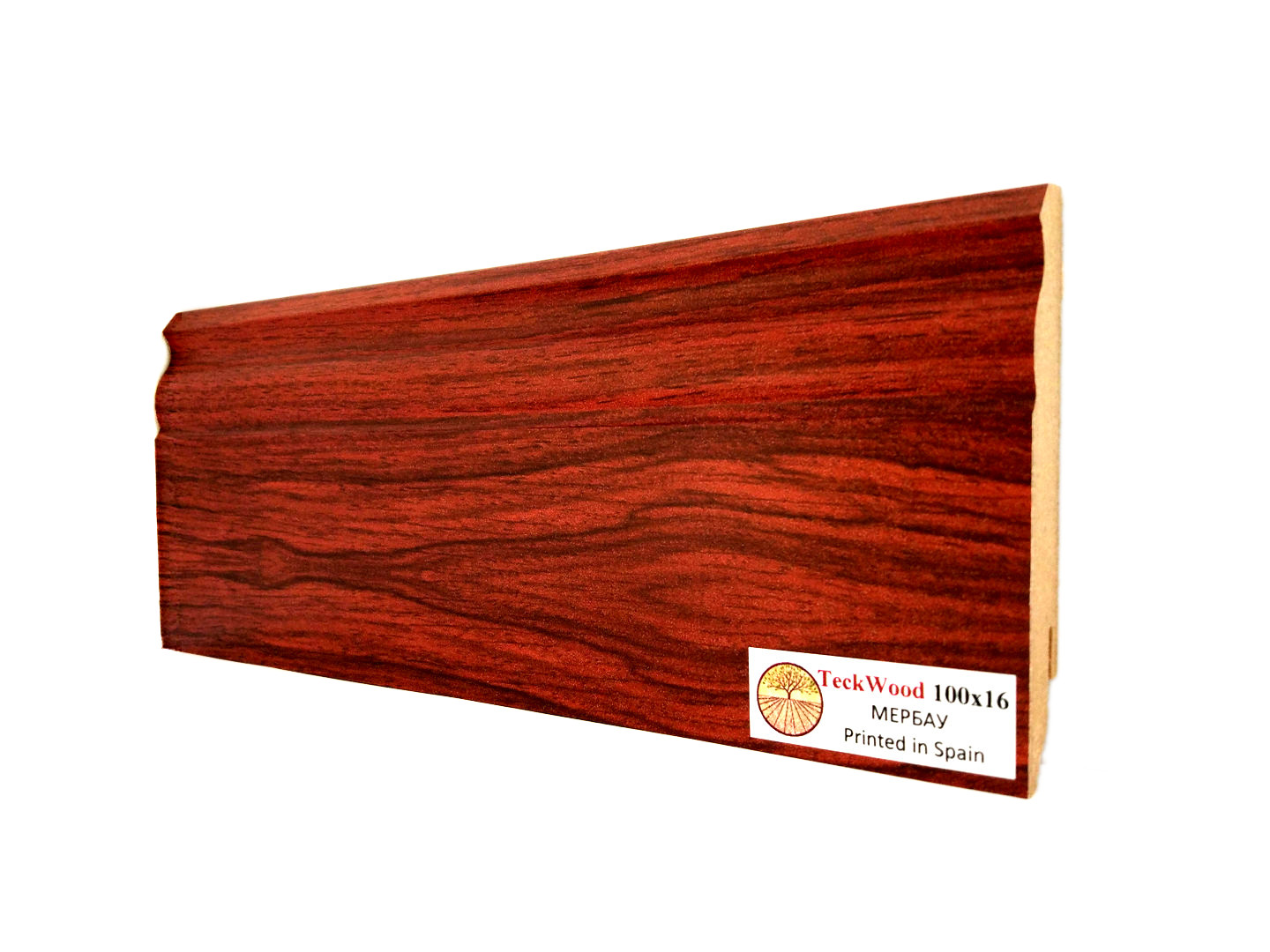 Плинтус МДФ ламинированный TeckWood Мербау Merbau 2000×100×16