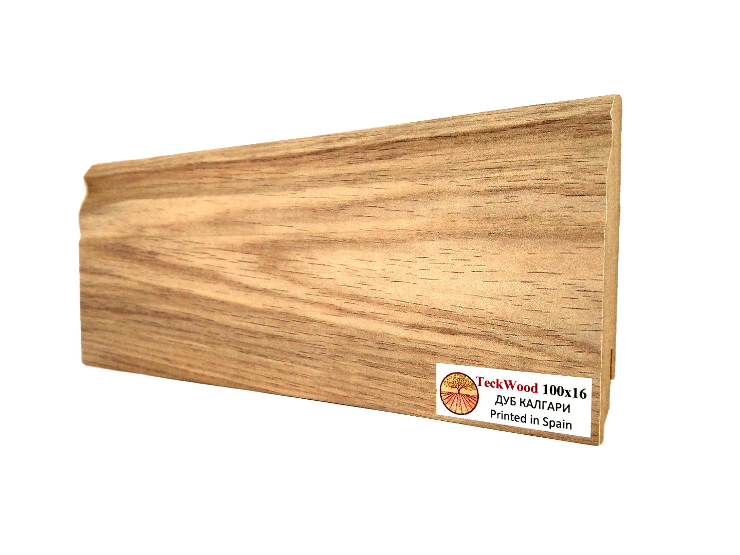 Плинтус МДФ ламинированный TeckWood дуб Калгари 2150×100×16