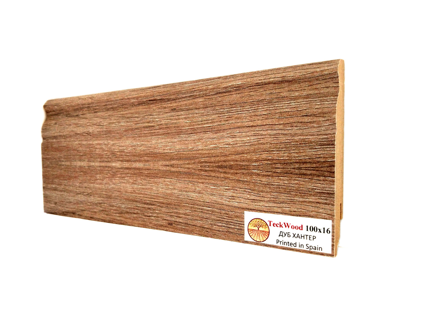 Плинтус МДФ ламинированный TeckWood Дуб Хантер Oak Hunter 2000×100×16