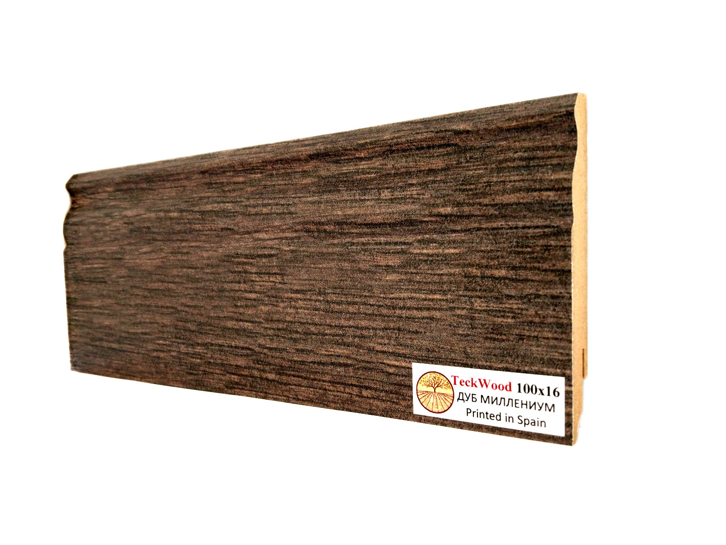 Плинтус МДФ ламинированный TeckWood дуб Миллениум 2150×100×16