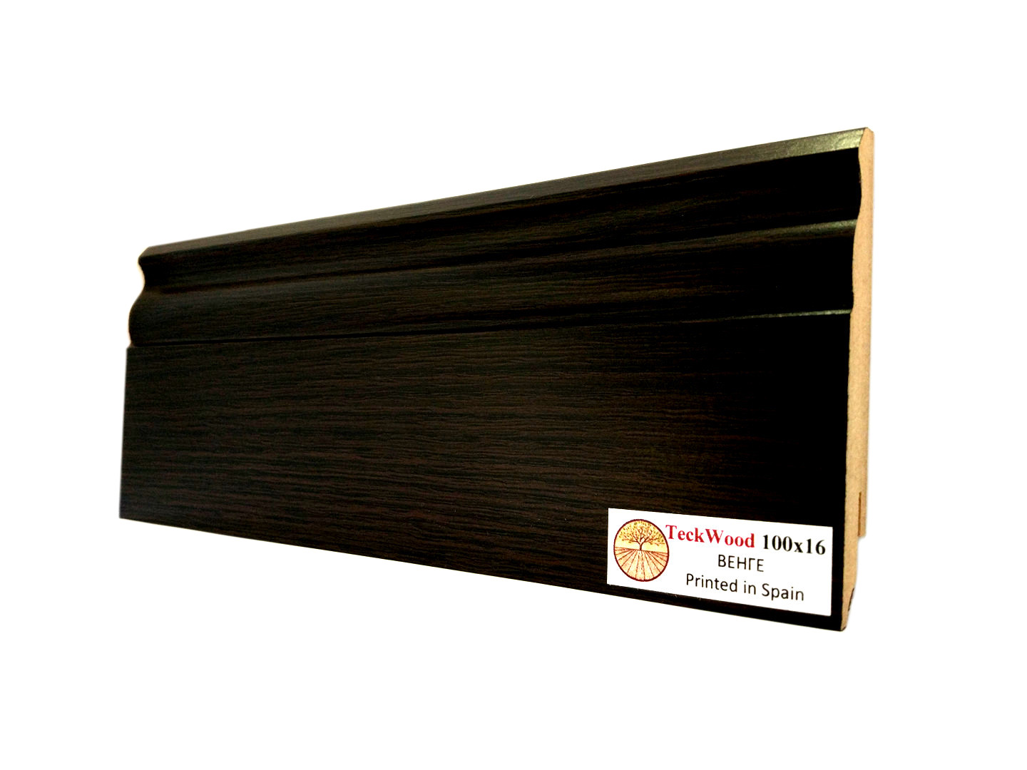 Плинтус МДФ ламинированный TeckWood Венге Wenge 2000×100×16