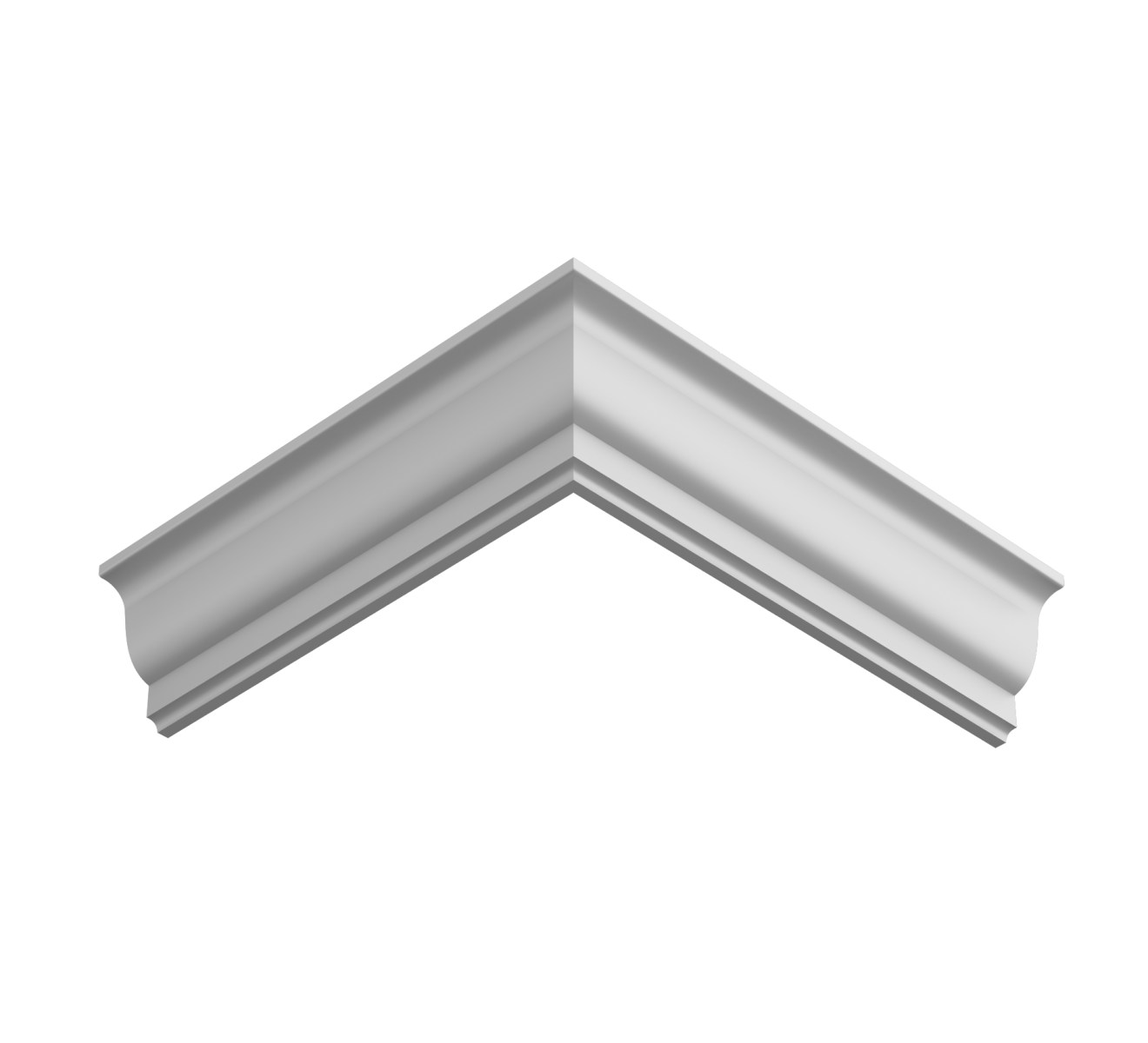 Потолочный плинтус ЛДФ под покраску Ultrawood CR 0025 2440×25,4×40