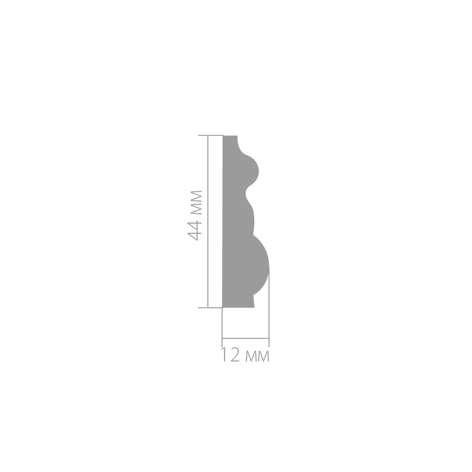 Молдинг ЛДФ под покраску Ultrawood U 008 i 2000×44×12