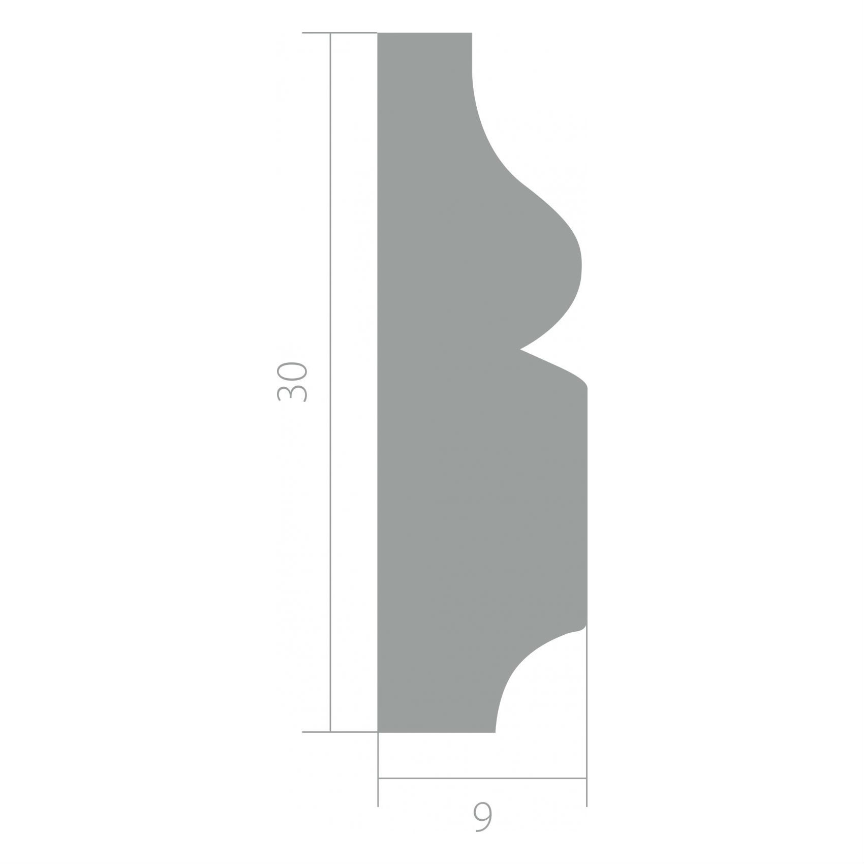 Молдинг ЛДФ под покраску Ultrawood U 012 i 2000×30×9 Молдинг ЛДФ под покраску Ultrawood U 012 i 2000×30×9