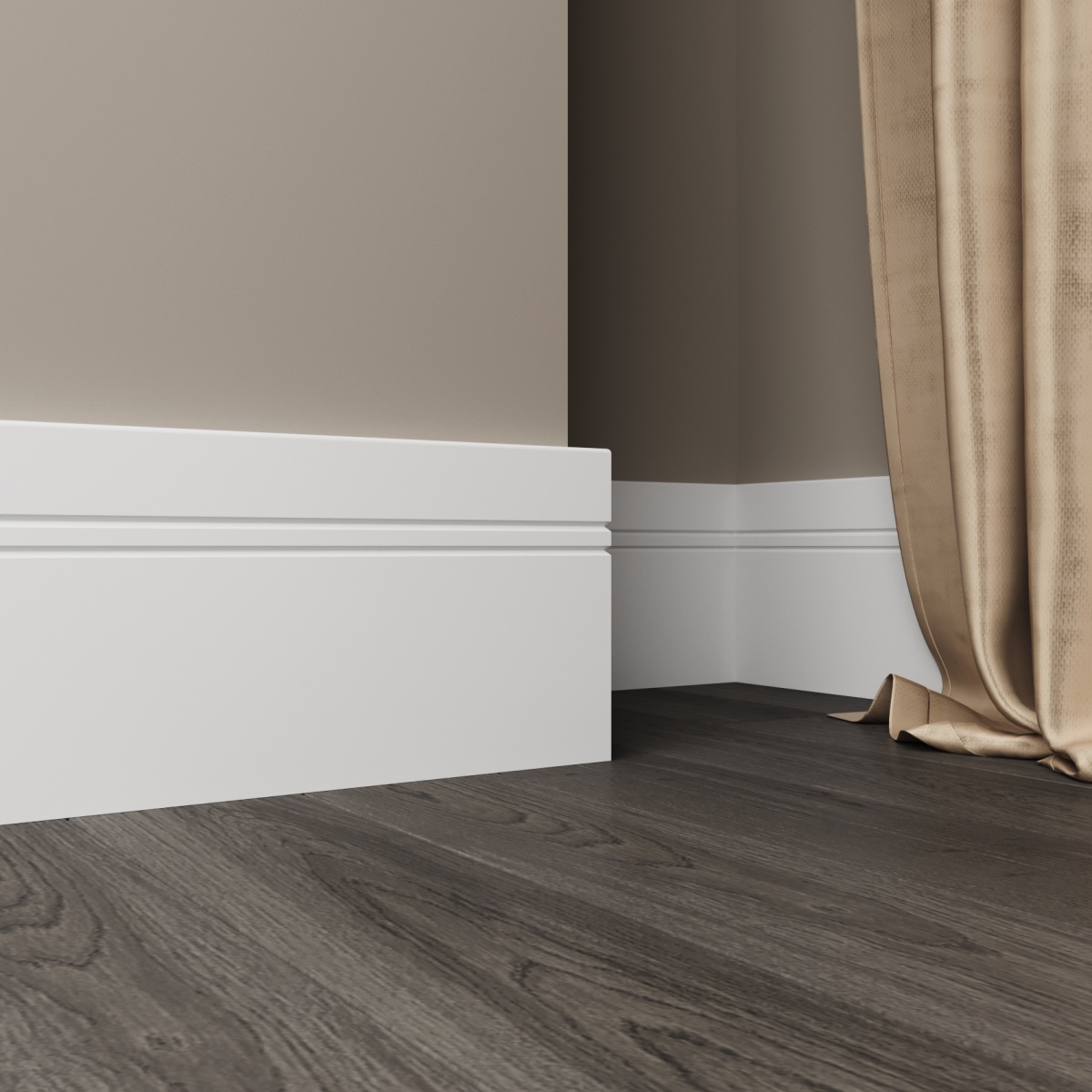 Плинтус под покраску Ultrawood Base 5901 i 2000×150×15 фото в интерьере