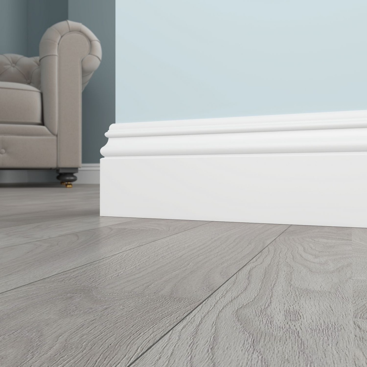 Плинтус под покраску Ultrawood Base 5270 i 2000×127×15 фото в интерьере