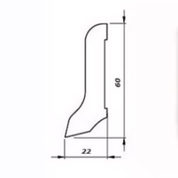 Плинтус деревянный Pedross дуб 2500×60×22