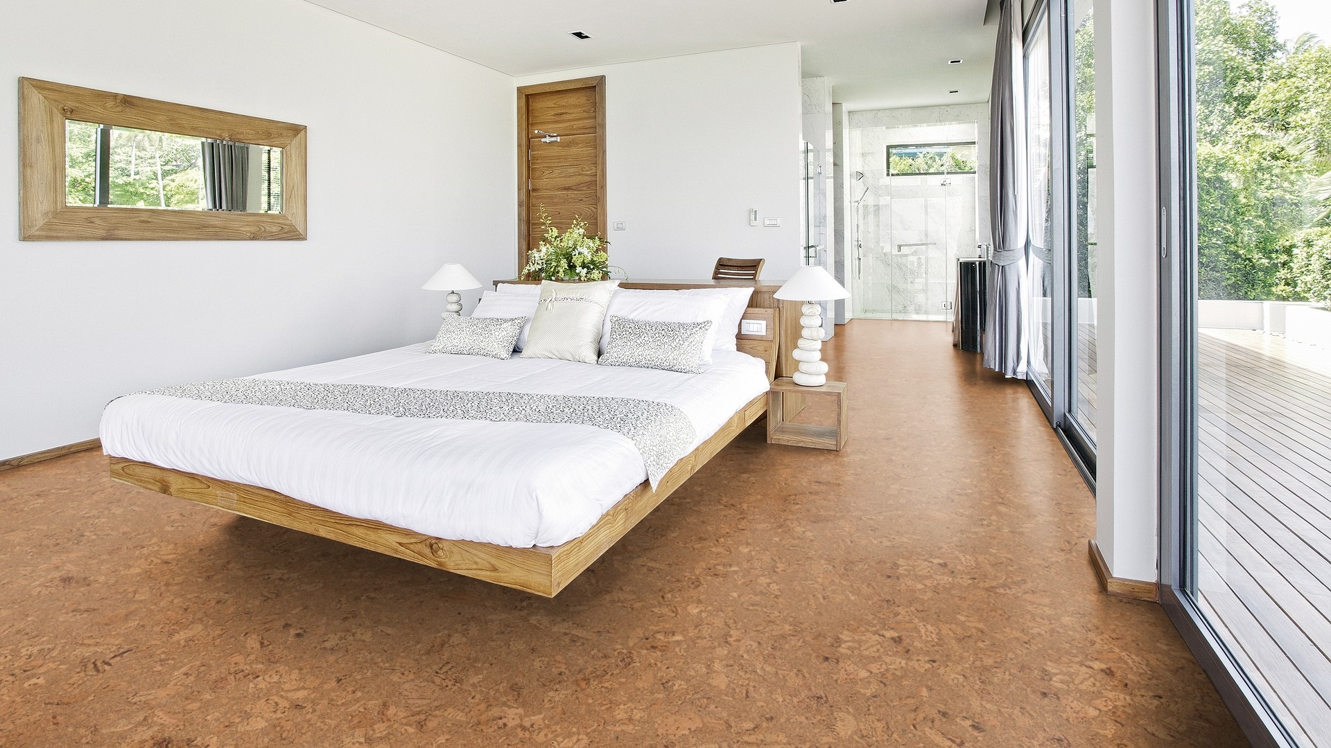 Пробковый пол замковый Wicanders Cork Essence Originals Dawn O849003 905×295×10,5 фото в интерьере