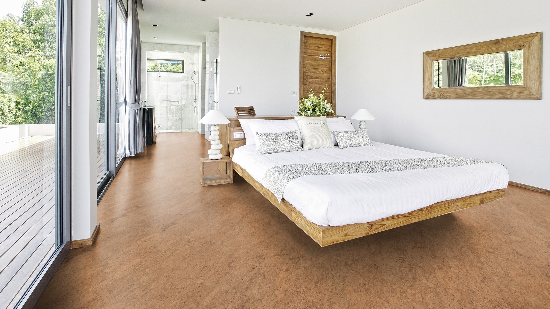 Пробковый пол замковый Wicanders Cork Essence Originals Symphony O830003 905×295×10,5 фото в интерьере