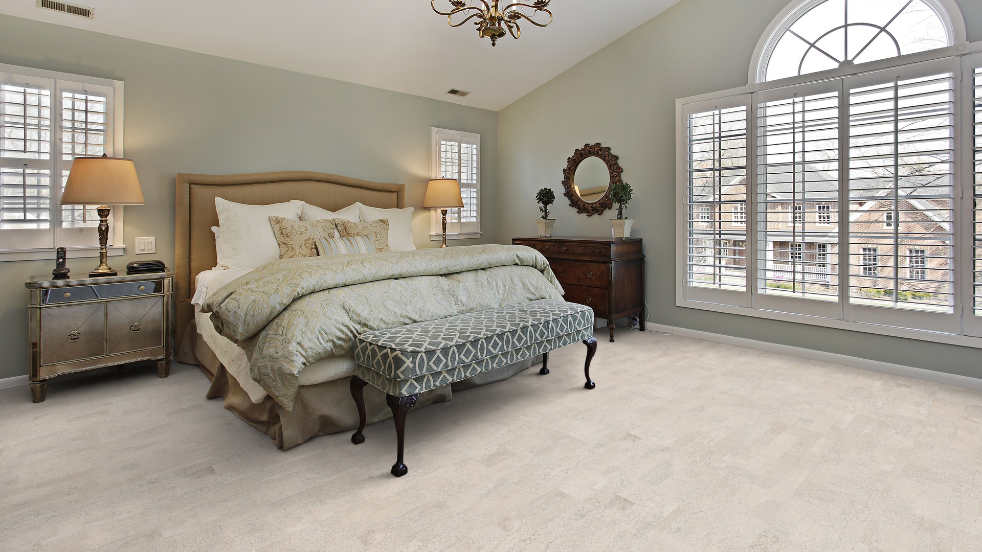 Пробковый пол замковый Wicanders Cork Essence Identity Moonlight I801002 905×295×10,5 фото в интерьере
