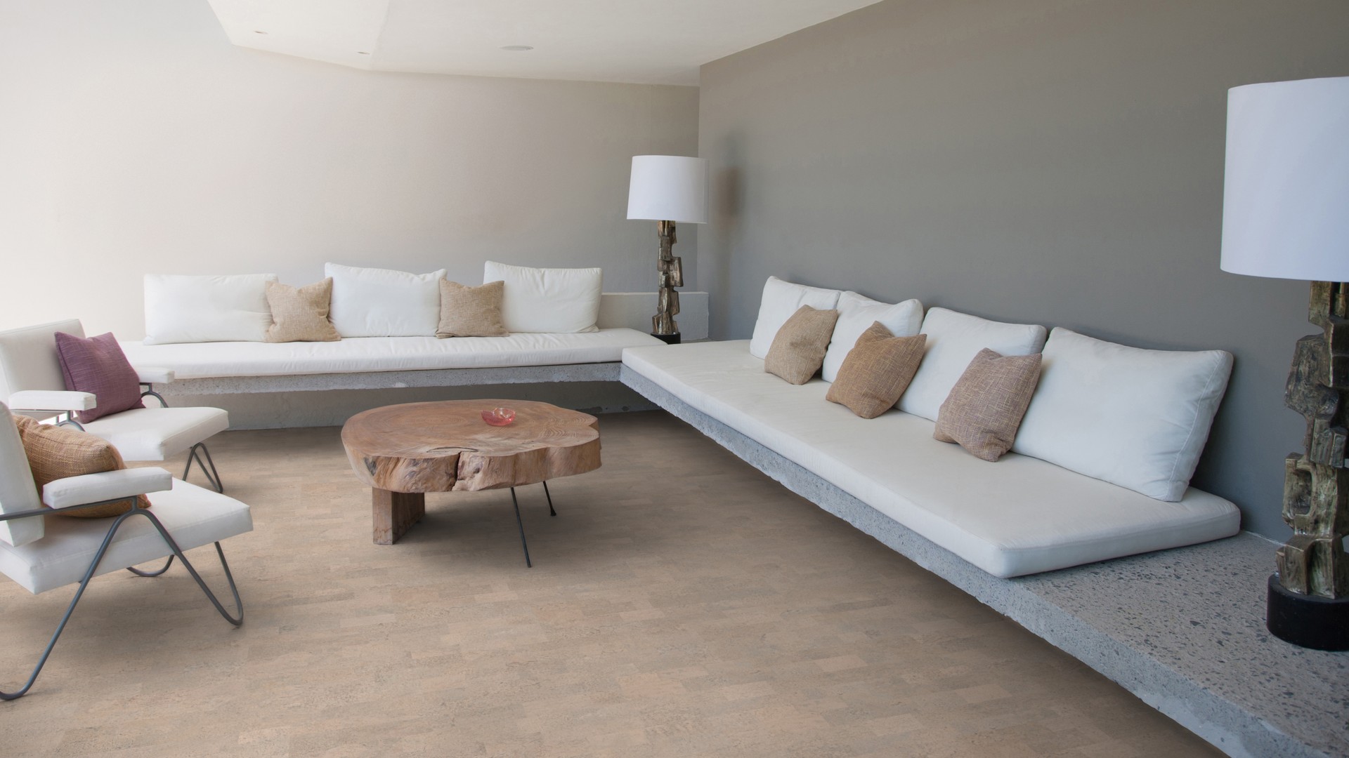 Пробковый пол замковый Wicanders Cork Essence Identity Timide I802002 905×295×10,5 фото в интерьере