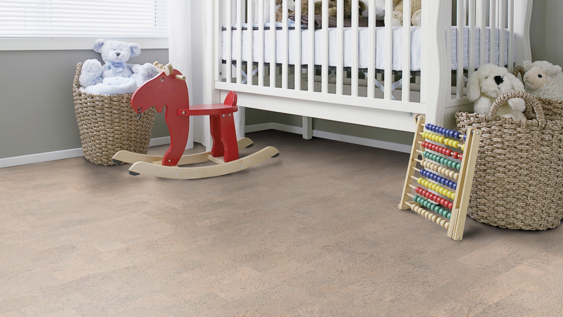Пробковый пол замковый Wicanders Cork Essence Identity Timide I802002 905×295×10,5 фото в интерьере