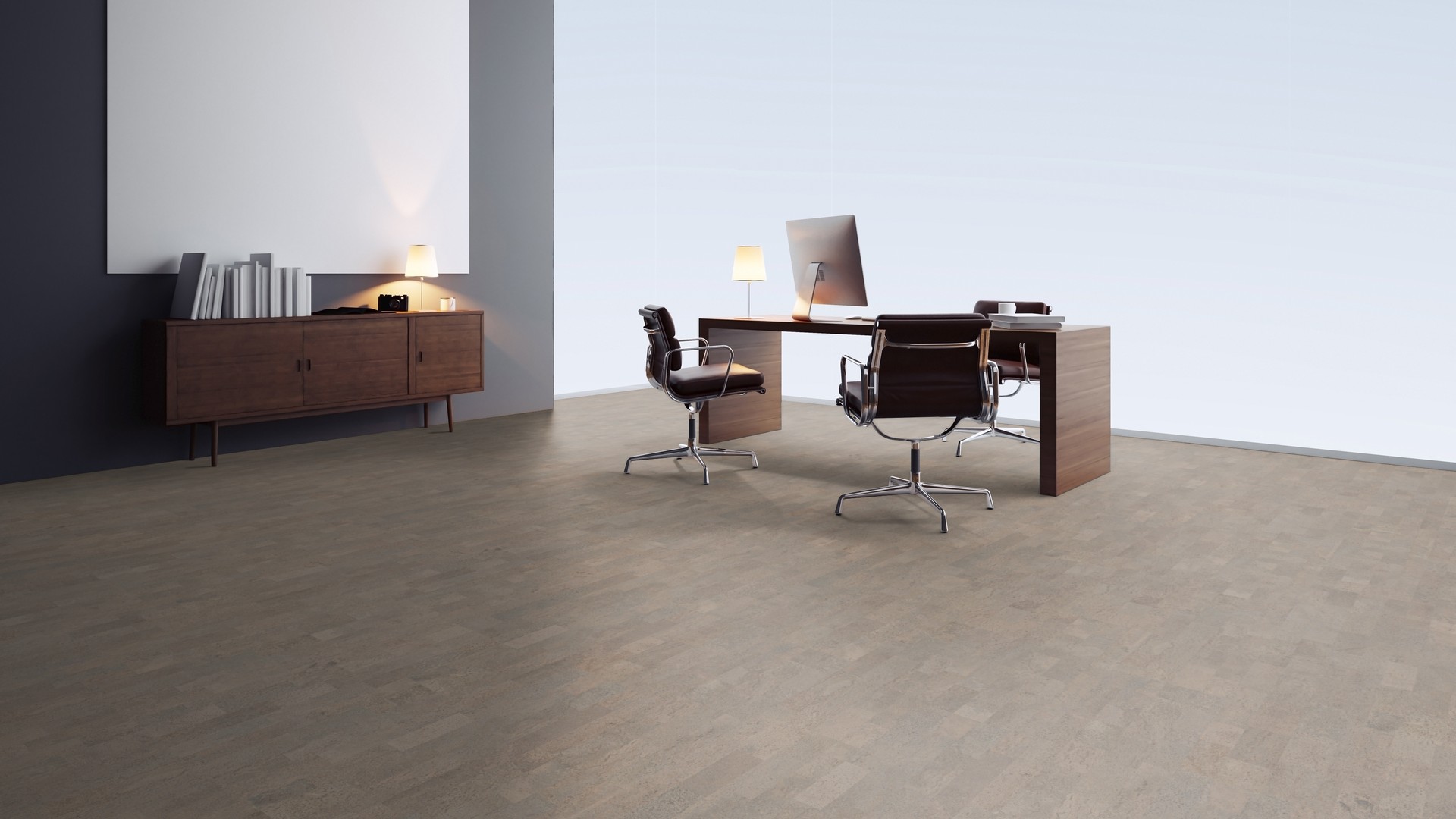 Пробковый пол замковый Wicanders Cork Essence Identity Silver I803002 905×295×10,5 фото в интерьере