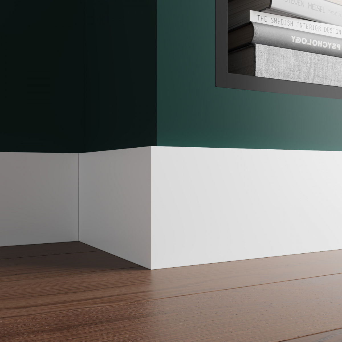 Молдинг Ultrawood White BO 4112 p 2000×108×12 фото в интерьере