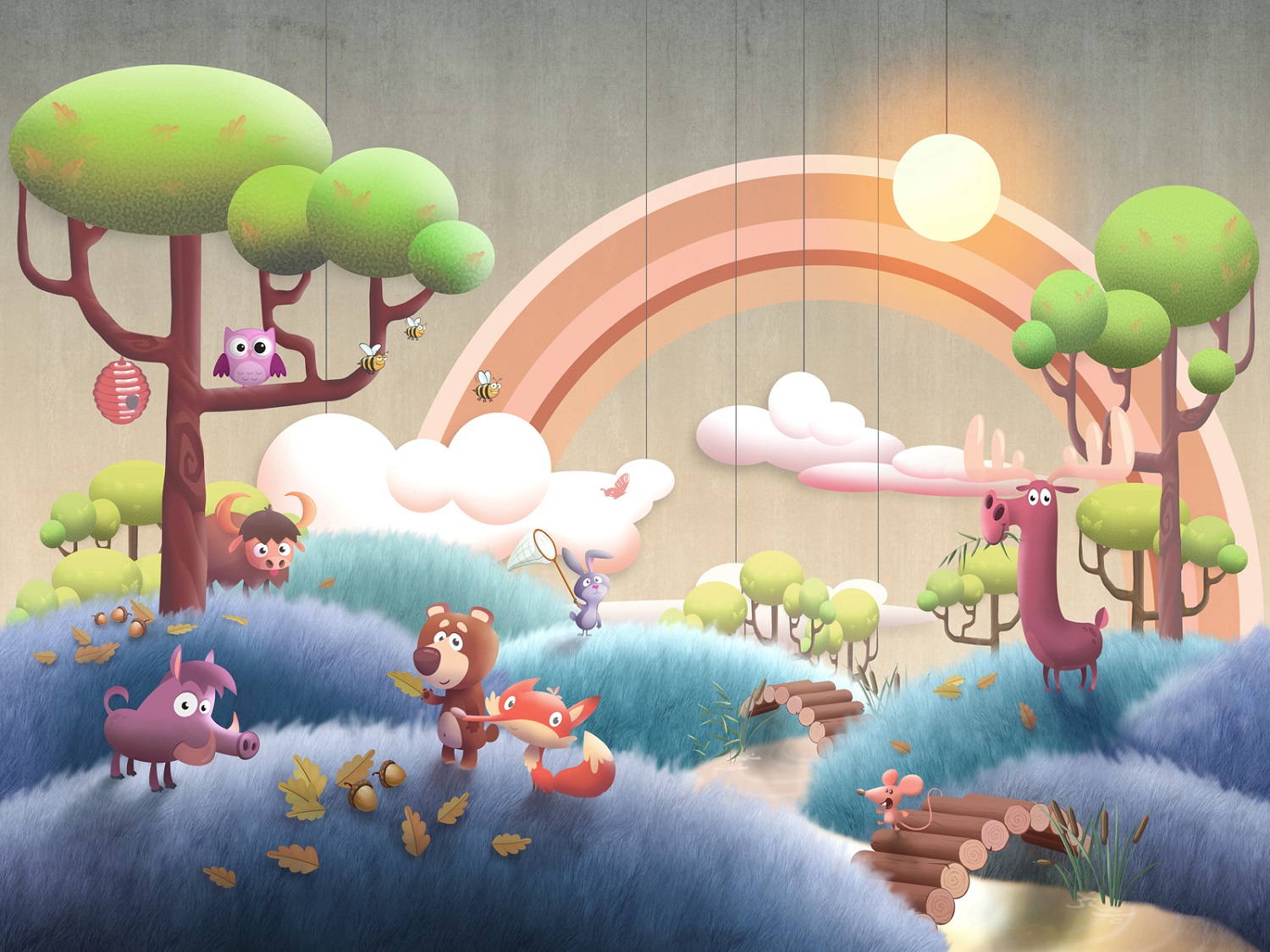 Панно Affresco Сказки DR600-COL3 2x2,68 м Панно Affresco Сказки DR600-COL3 2x2,68 м