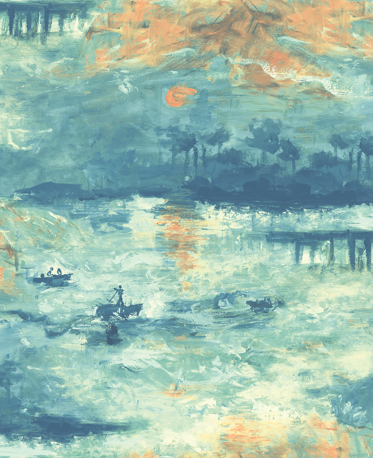 Обои KT Exclusive French Impressionist Away at Sea FI70004