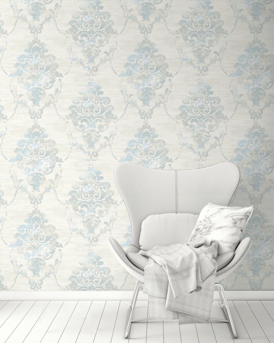 Обои KT Exclusive French Impressionist Damask FI71008 фото в интерьере