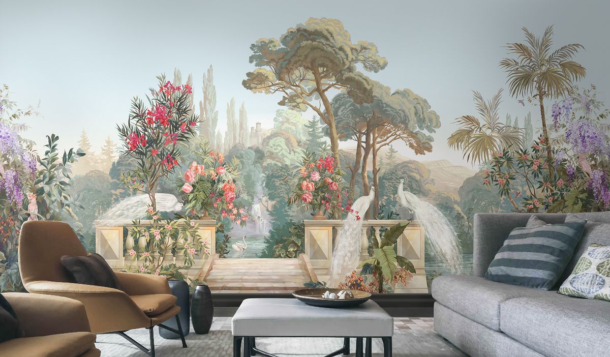 Панно Affresco Exclusive AB322-COL1 2x4,02 м фото в интерьере